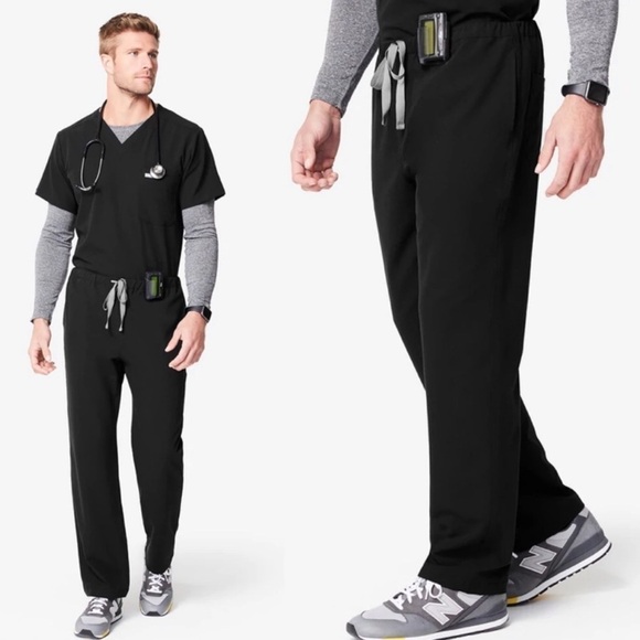 FIGS Pisco Basic Scrub Pants in Black Medium and Large - Picture 1 of 9
